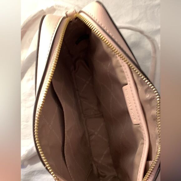 NWT Michael Kors Jet Set Large Saffiano Leather Crossbody Soft Pink Gold accents - Picture 5 of 5